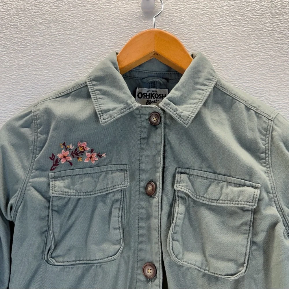 OshKosh‎ B’gosh Girls Utility Jacket Size 12/12A Sage Green